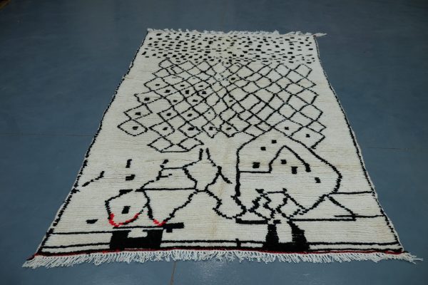 Amazing Azilal rug 8.03 ft x 2.26 ft - Vintage Moroccan Azilal rugs
