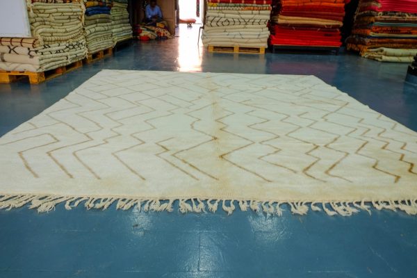 Handmade Beni Ourain rug for interior decoration 10 ft x 9.18 ft