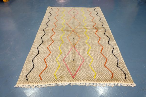 Small colored moroccan rugs 7.87ft x 5.01 ft