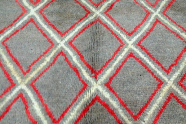 Small Colored brown and red Beni Ourain rugs 8.06 ft x 4.69