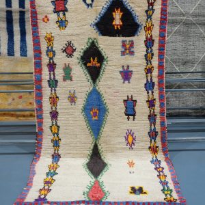 Antique Azilal rug 8.39 ft x 4.69 ft