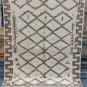 Handmade  Beni ourain rug 6.52 ft x 5.31 ft