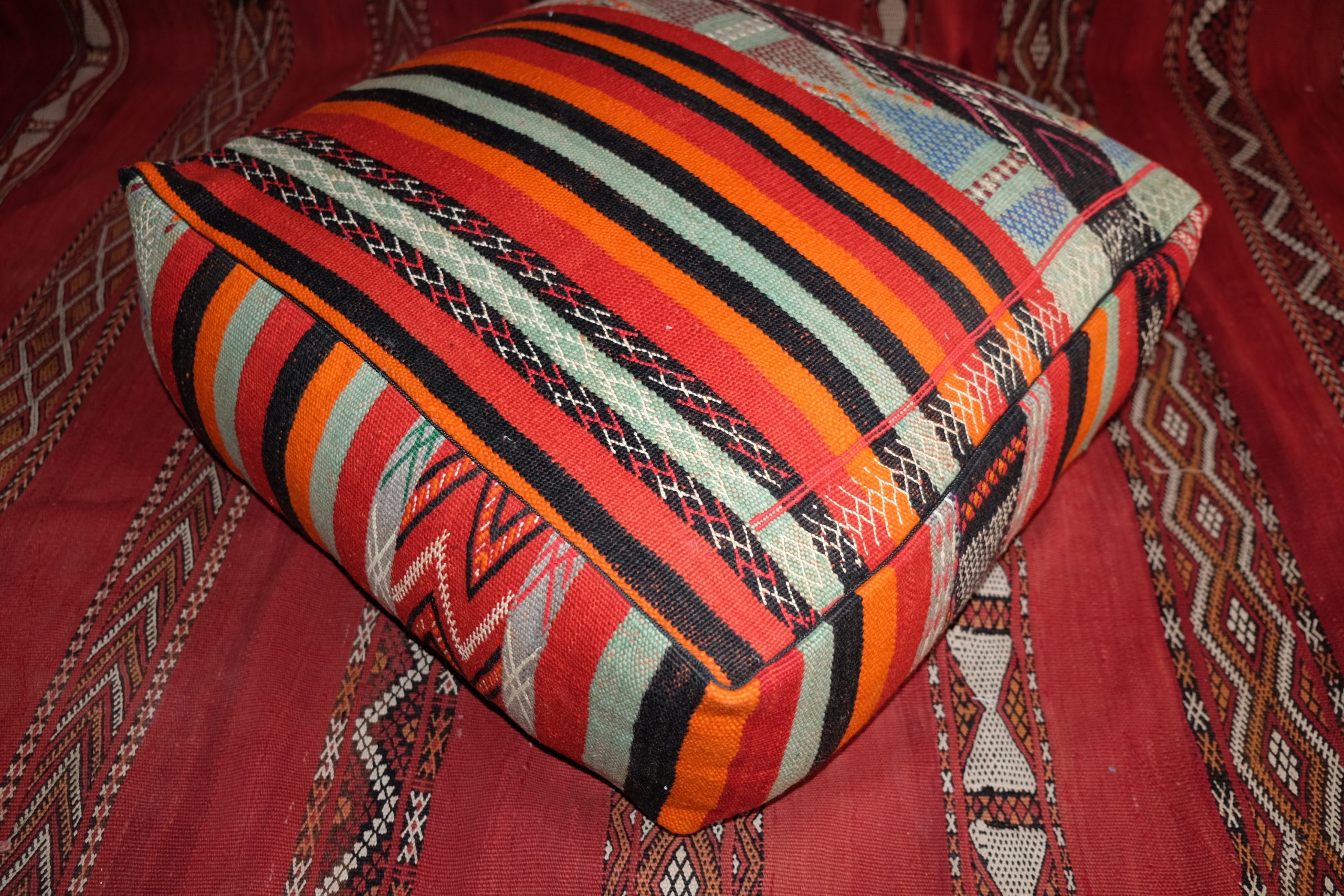 Handmade kilim pouf