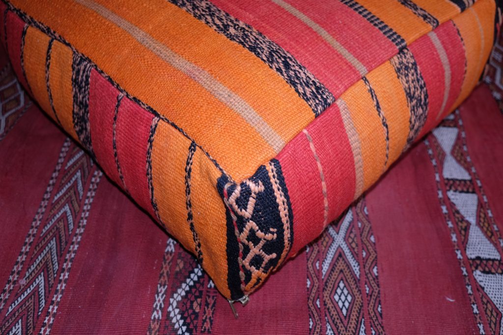 Shop square kilim Handmade Moroccan pouf