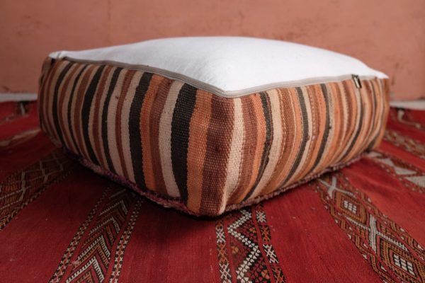 Decoration with Beautiful square Moroccan Poufs