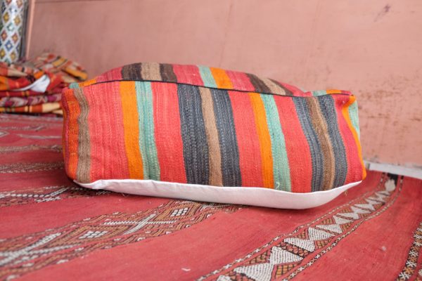 Moroccan square pouf 100% kilim  Handmade