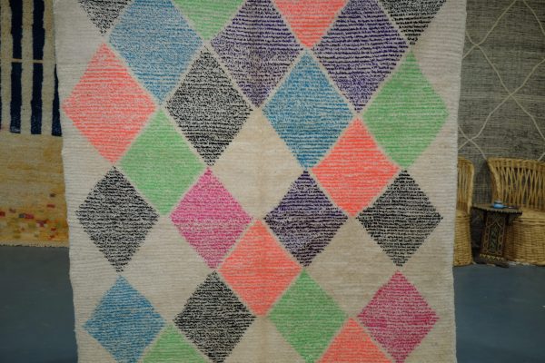 Morrocan Colored Beni Mrirt rug 6.16 ft x 4.78 ft