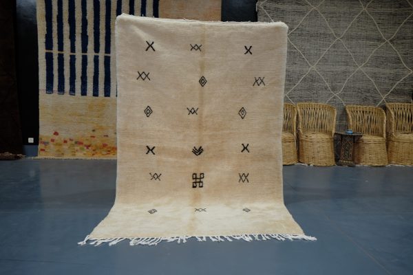 Large mrirt Moroccan rug for living room 7.54 ft x 5.05 ft