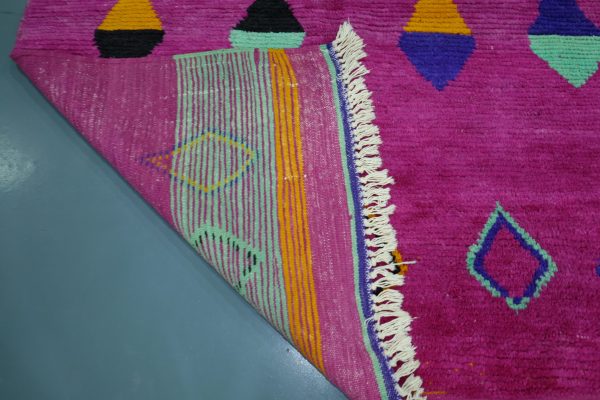 Handmade Purple Moroccan rugs, 7.74 ft x 4.75 ft