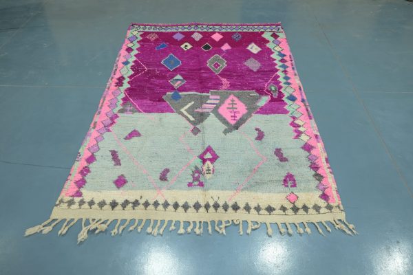 Small Colored Azilal rug, 7.54 ft x 4.92 ft