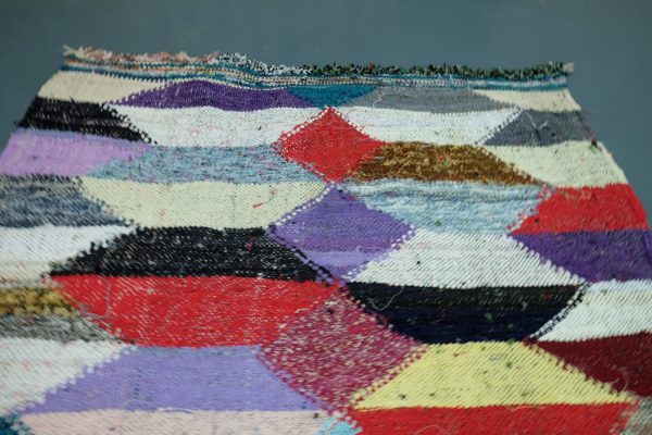 Moroccan Kilim Boucherouite rug 5.67 ft x 3.14