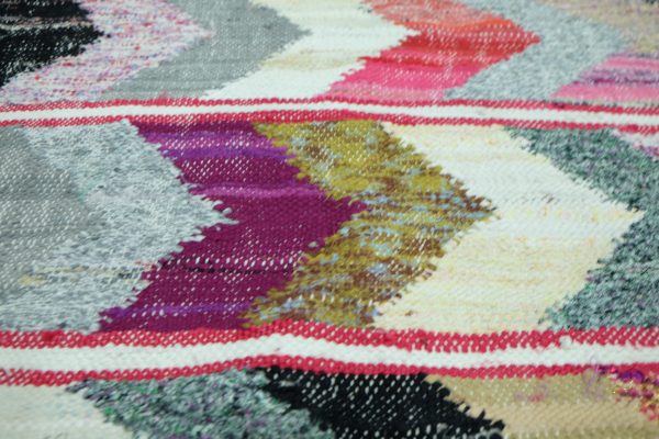 Beautiful Kilim Boucherouite rug 6.56 ft x 3.14 ft 