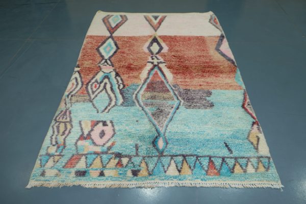 Moroccan Boucherouite rug 7.21 ft x 4.95 ft