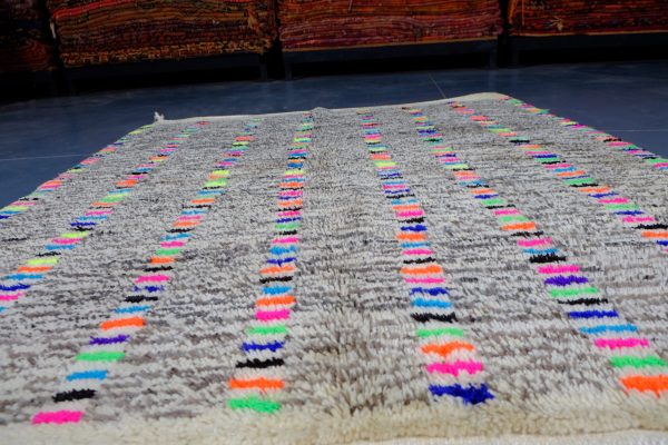 Small Handmade colored moroccan rugs 5.90 ft x 4.78 ft