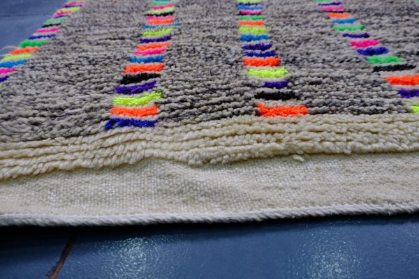 Small Handmade colored moroccan rugs 5.90 ft x 4.78 ft