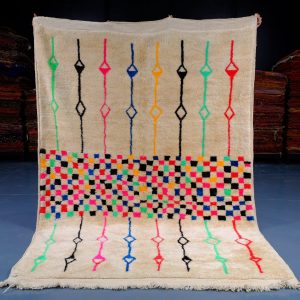 Wool MoroccanAzilal rugs 9.02 ft x 6.49