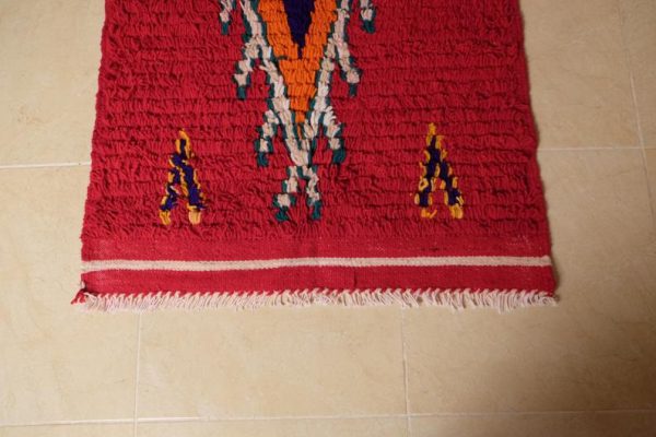 2 Red azilal small rugs, 4.03 ft x 2.62 ft
