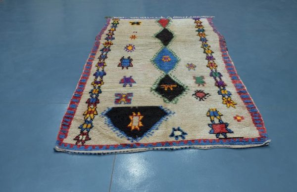 Antique Azilal rug, 8.39 ft x 4.69 ft
