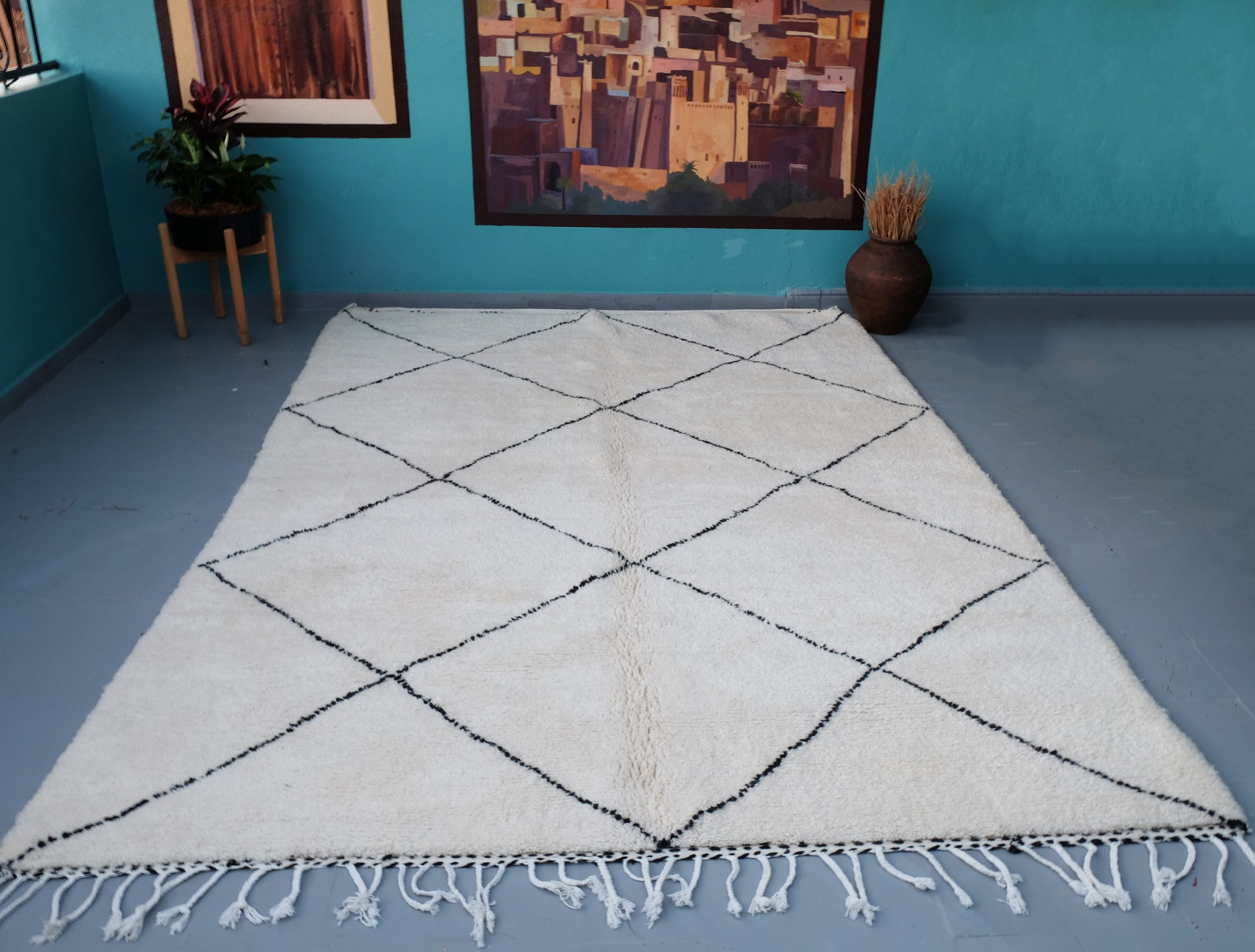Beni ourain rug 9.84 ft x 6.98 ft