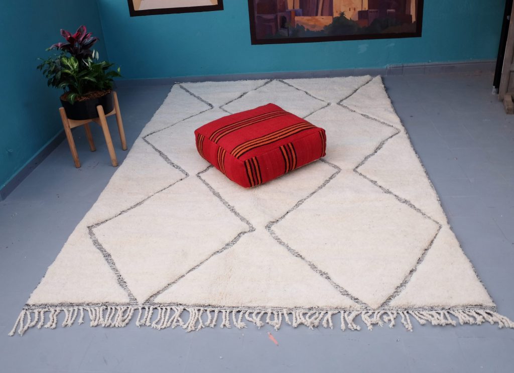 Beni ourain rug 10 ft x 6.46 ft