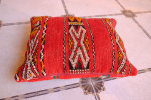 Handmade pillow Kilim Pouf 18” x 18”
