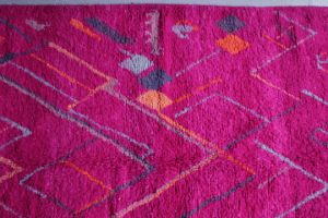 Pink Moroccan rug, 8.07 ft x 4.75 ft