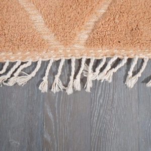 Solid Moroccan rug peach 9,67 ft x 6.4 ft