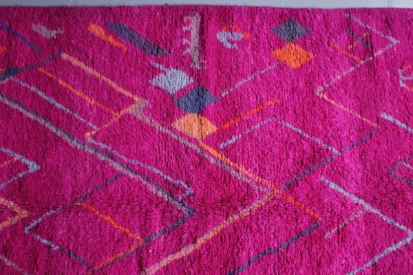 Pink Moroccan rug, 8.07 ft x 4.75 ft