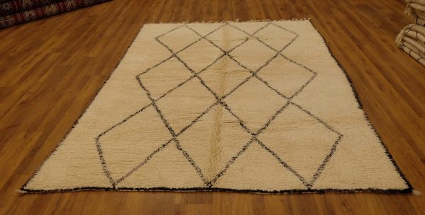 Authentic Beni ourain rug, 9.57 ft x 6.56 ft