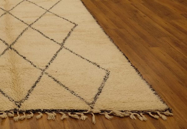 Authentic Beni ourain rug, 9.57 ft x 6.56 ft