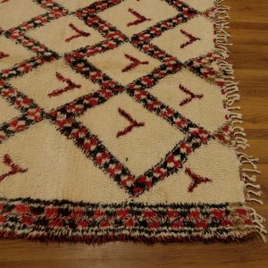 Authentic Beni ourain rug, 9.67 x 5.77 ft, Art Deco Rug, Moroccan rug, Vintage Beni Ourain rug, Handmade Berber Rug, Beniourain