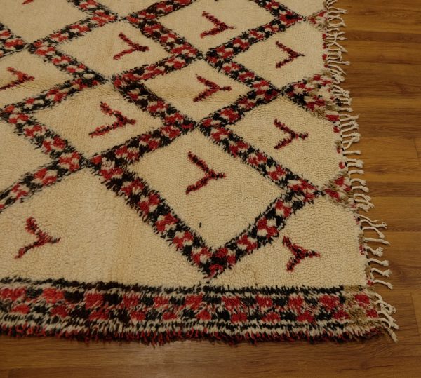 Authentic Beni ourain rug, 9.67 x 5.77 ft, Art Deco Rug, Moroccan rug, Vintage Beni Ourain rug, Handmade Berber Rug, Beniourain