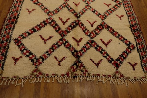 Authentic Beni ourain rug, 9.67 x 5.77 ft, Art Deco Rug, Moroccan rug, Vintage Beni Ourain rug, Handmade Berber Rug, Beniourain