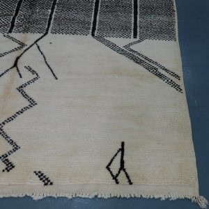 Handmade Geometric Mrirt Rug - 9.67 ft x 6,65ft  Traditional Rug Beni-Mrirt modern design -Art Deco Rug ,Handmade Berber Rug