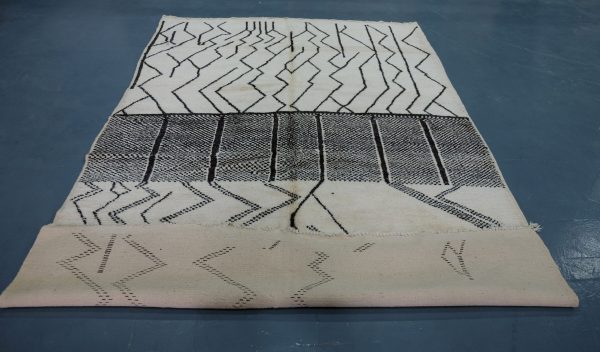 Handmade Geometric Mrirt Rug - 9.67 ft x 6,65ft  Traditional Rug Beni-Mrirt modern design -Art Deco Rug ,Handmade Berber Rug
