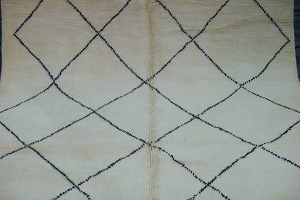Large Beni ourain rug, 11.87ft x7.21 ft, Art Deco Rug, Wool Moroccan rug, Vintage Beni Ourain rug, Handmade Berber Rug