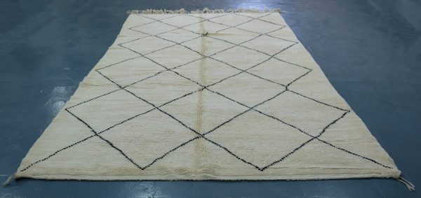 Large Beni ourain rug, 11.87ft x7.21 ft, Art Deco Rug, Wool Moroccan rug, Vintage Beni Ourain rug, Handmade Berber Rug