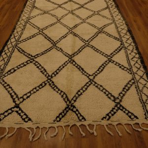 Authentic Beni ourain rug, 10.49 ft x 5.9 ft, Art Deco Rug, Wool Moroccan rug, Vintage Beni Ourain rug, Handmade Berber Rug, Beniourain