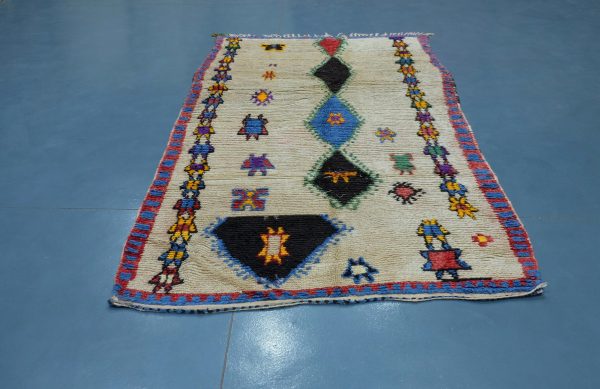 Antique Azilal rug 8.39 ft x 4.69ft