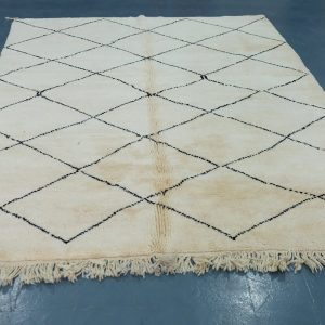 Soft wool Beni ouarain rug 10.26 ft x 6,75 ft -  Beni ourain carpets from morocco, Moroccan rug