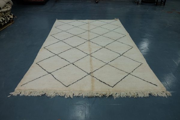 Beniouarain beautiful carpet 9.97 ft x 6.66 ft from morocco, Beni ourain rug, Moroccan handmade ,vintage rugs,Berber Carpet