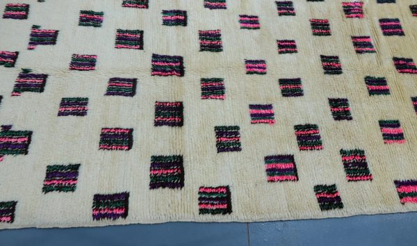 Large Moroccan area rug 11.90 ft x 4.65 ft , Art Deco Rug, Wool Moroccan rug, Handmade Berber Rug, Geometric Berber Rug from Morocco