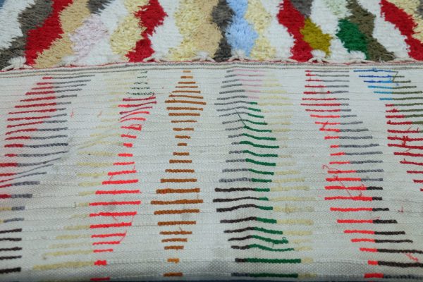 Colored Azilal rug, 7.87 ft x 4.59 ft , Art Deco Rug, Wool Moroccan rug, Handmade Berber Rug, Geometric Berber Rug from Morocco