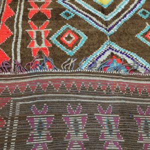 Brown Azilal rug, 9.94 ft x 5.7 ft , Art Deco Rug, Wool Moroccan rug, , Handmade Berber Rug, Geometric Berber Rug from Morocco