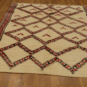 Authentic Beni ourain rug, 9.67 x 5.77 ft, Art Deco Rug, Moroccan rug, Vintage Beni Ourain rug, Handmade Berber Rug, Beniourain