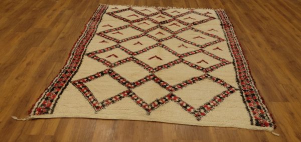 Authentic Beni ourain rug, 9.67 x 5.77 ft, Art Deco Rug, Moroccan rug, Vintage Beni Ourain rug, Handmade Berber Rug, Beniourain