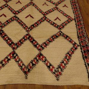 Authentic Beni ourain rug, 9.67 x 5.77 ft, Art Deco Rug, Moroccan rug, Vintage Beni Ourain rug, Handmade Berber Rug, Beniourain