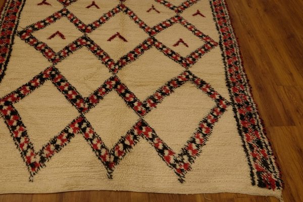 Authentic Beni ourain rug, 9.67 x 5.77 ft, Art Deco Rug, Moroccan rug, Vintage Beni Ourain rug, Handmade Berber Rug, Beniourain