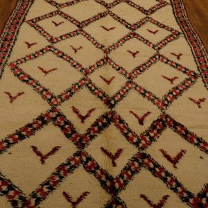 Authentic Beni ourain rug, 9.67 x 5.77 ft, Art Deco Rug, Moroccan rug, Vintage Beni Ourain rug, Handmade Berber Rug, Beniourain