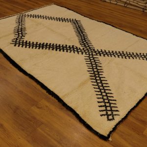 Authentic Beni ourain rug, 9 ft x 5.7 ft, Art Deco Rug, Wool Moroccan rug, Vintage Beni Ourain rug, Handmade Berber Rug, Beniourain